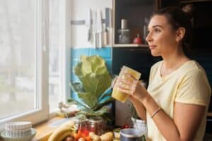 Woman correcting nutrient deficiency with treatment in Dallas, TX