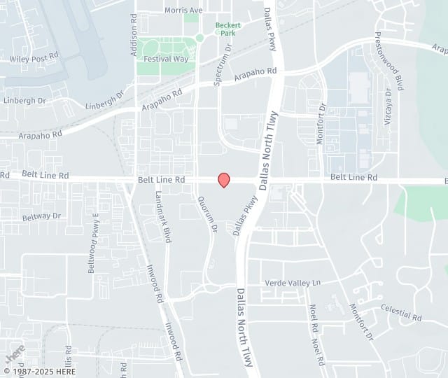 Location Map: 5000 Belt Line Rd. Dallas, TX 75254