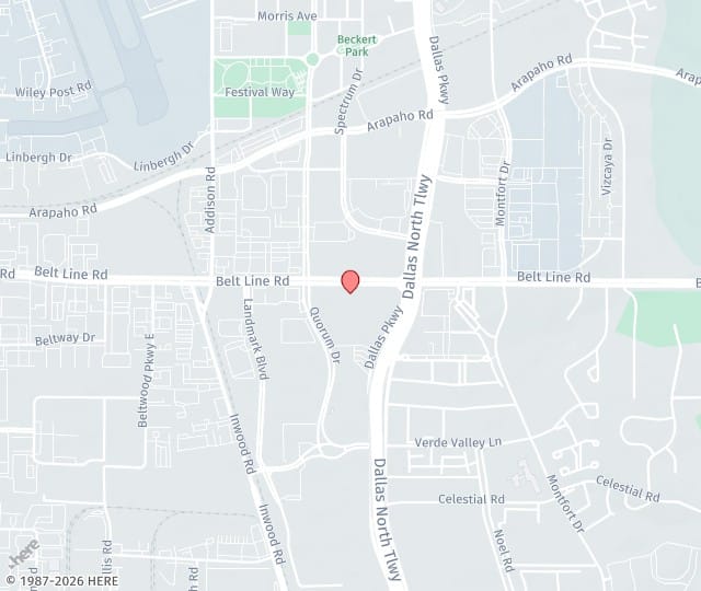 Location Map: 5000 Belt Line Rd. Dallas, TX 75254
